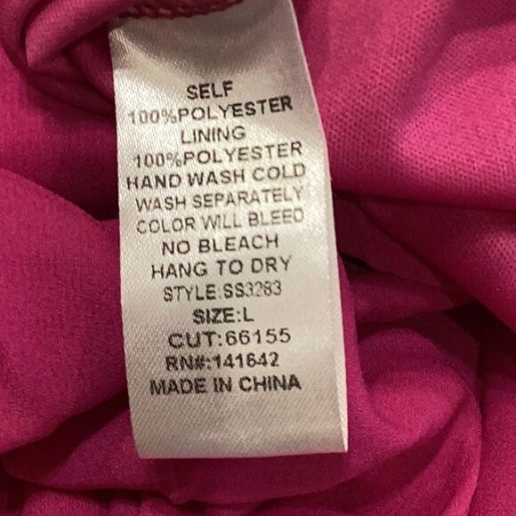 NWT She + Sky Magenta Pleated Maxi Dress large - Picture 15 of 15